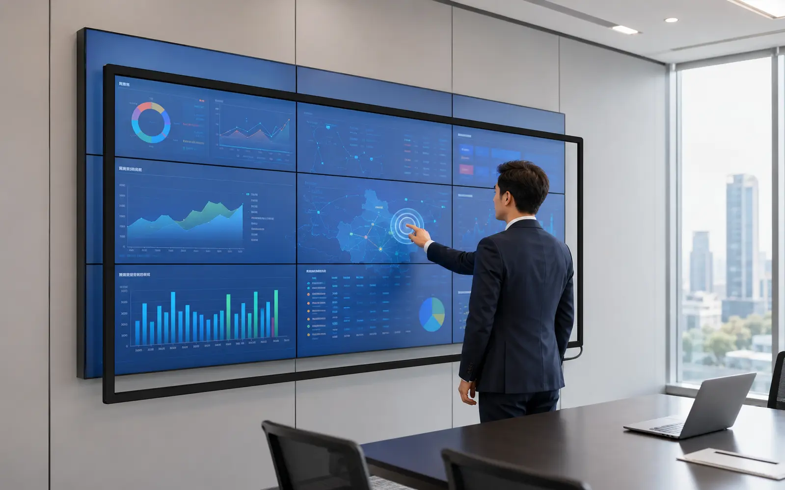 Large infrared splicing touch screen application