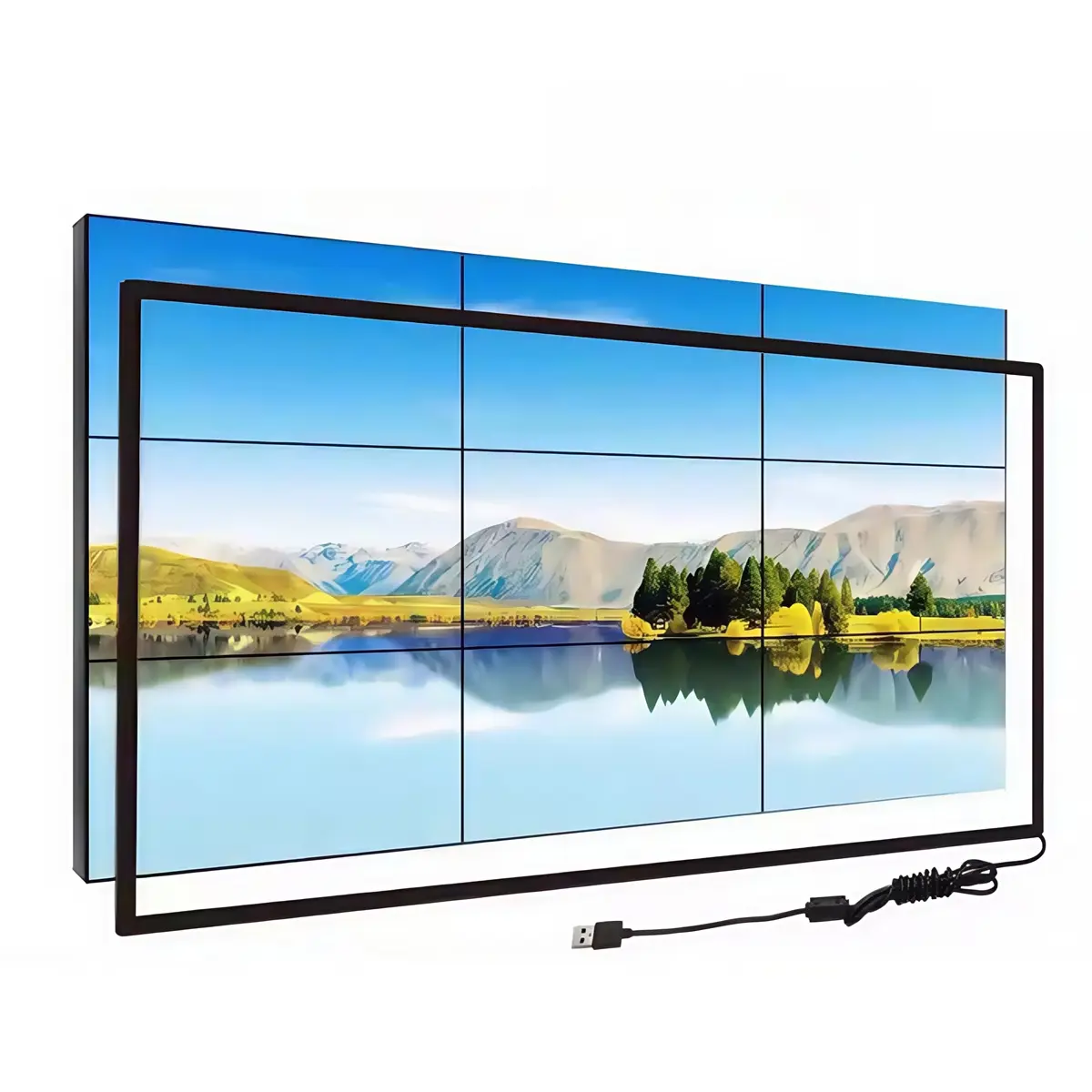 Large format infrared splicing touch screen for video wall