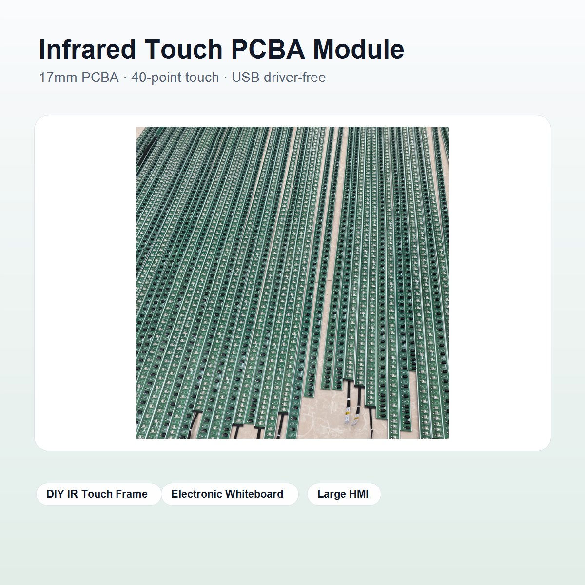 Infrared touch PCBA module bars