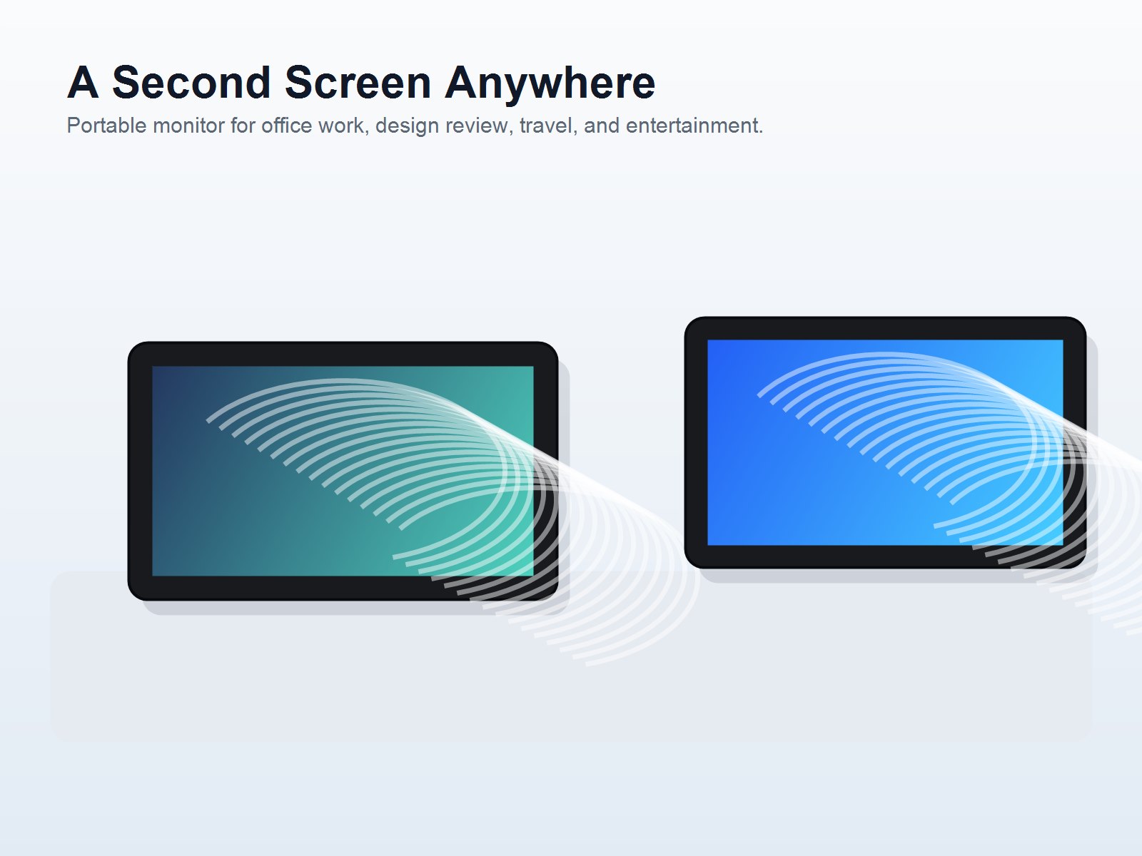 Portable monitor used as a second screen