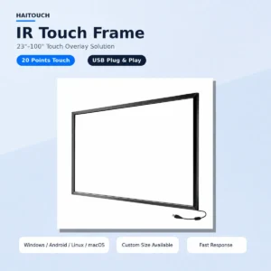 IR touch frame for custom commercial display touch screen